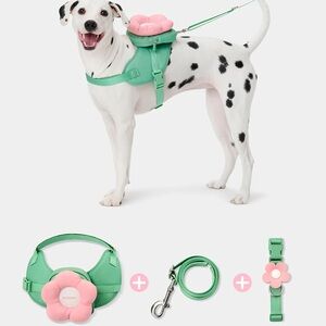 VETRESKA Flora Pet Backpack, Harness & Leash 3 In 1 Set NEW